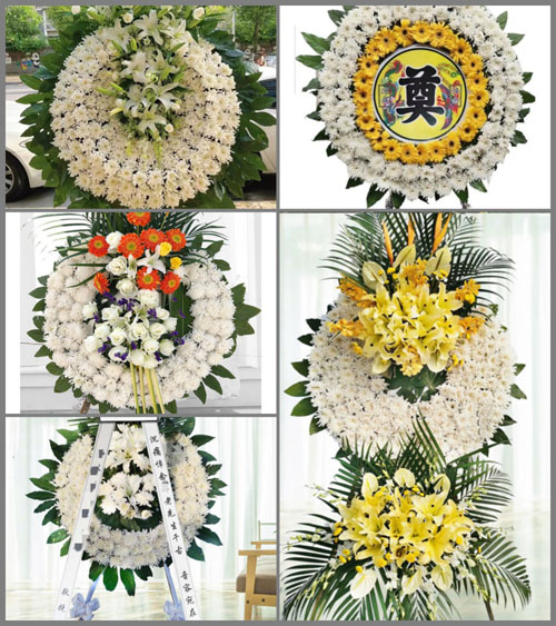 四川成都邛崃市高埂镇七里村花圈速递